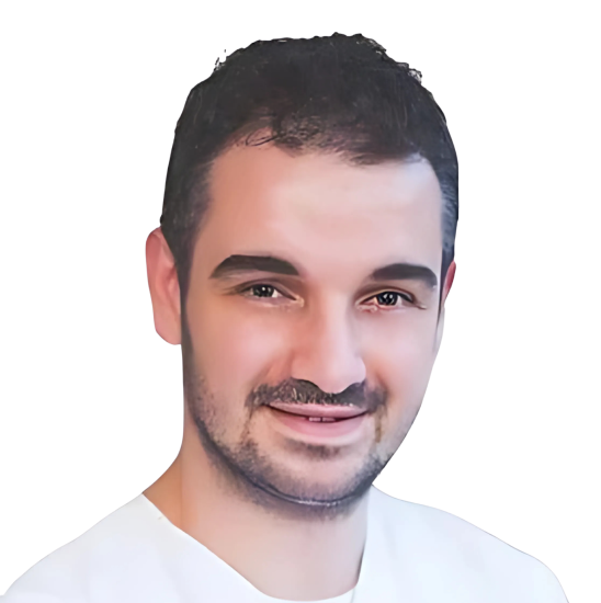 Smiling man looking at the camera with a cheerful expression